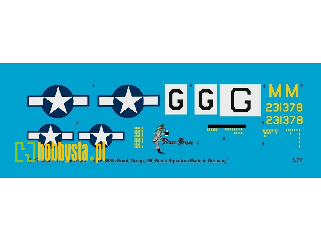 B 17 "rum Dum", 8 Af, 385 Bomb Group, 550 Bs - zdjęcie 1