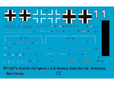 Fw 190 A-6 Ofw. Fritz Tegtmeier, 3/Jg 54, Wesenberg-estland, March 1944, 146 Kills - zdjęcie 1