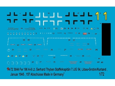 Fw 190 A-8 Lt. Gerhard Thyben, Staffelkapitän 7./Jg 54 - Libau/Courland 1945 157 Kills - zdjęcie 1