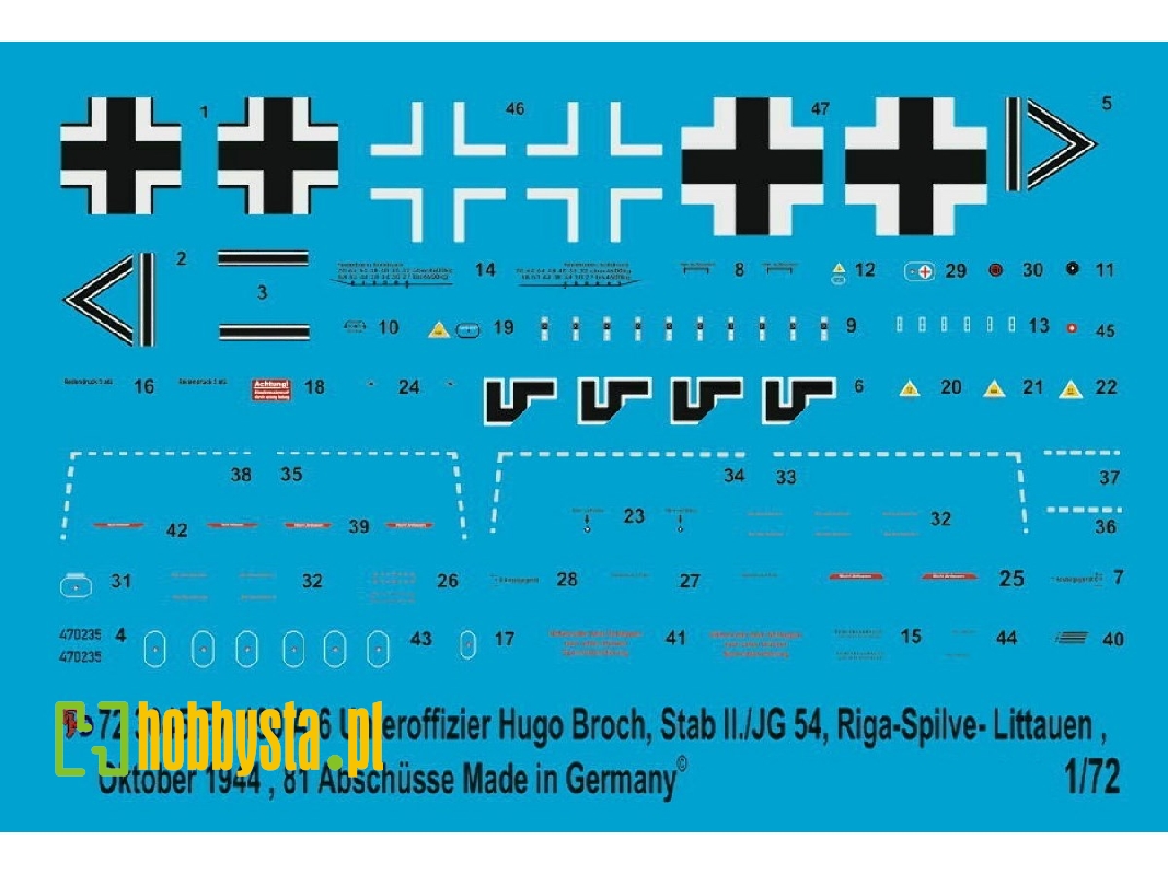 Fw 190 A-6 Unteroffizier Hugo Broch, Stab Ii/Jg 54 Riga-lithuania Oct. 1944, 81 Kills - zdjęcie 1