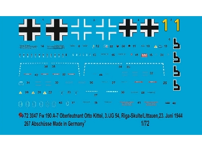 Fw 190 A-7 Oberleutnant Otto Knittel, 3/Jg 54 Riga, June 1944, 267 Kills - zdjęcie 1