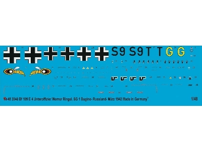Bf 109 E-4 Unterofficer Werner Ringel, Sg 1, Dugino-russia - March 1942 - zdjęcie 1