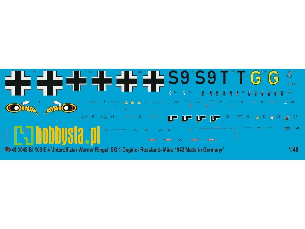 Bf 109 E-4 Unterofficer Werner Ringel, Sg 1, Dugino-russia - March 1942 - zdjęcie 1