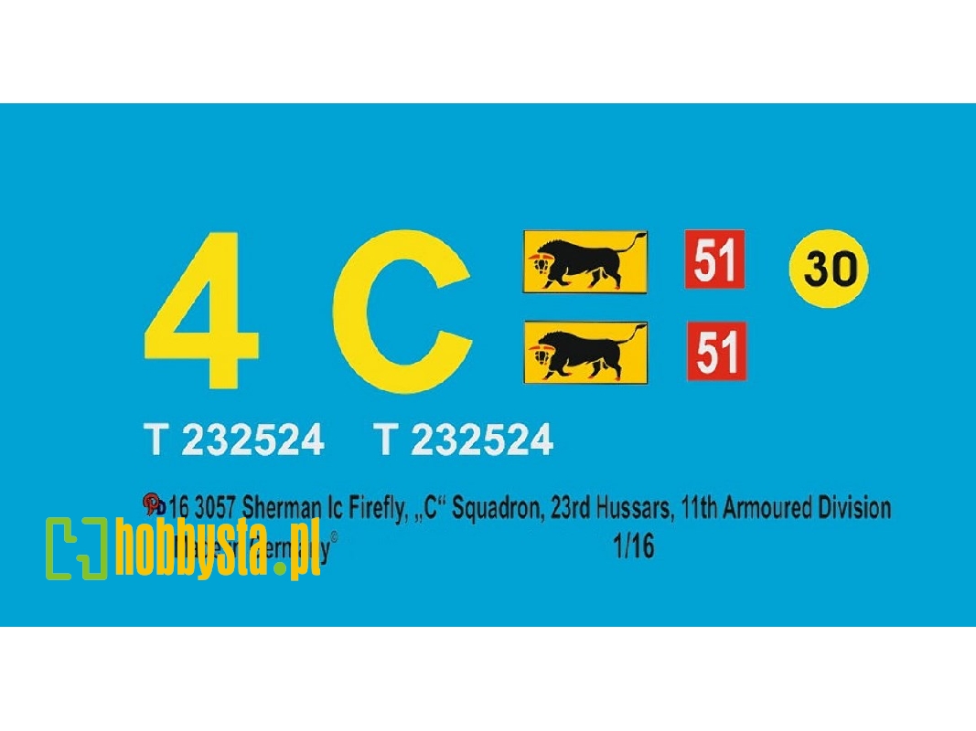 Sherman Ic Firefly, "c" Squadron, 23rd Hussars, 11th Armoured Division - zdjęcie 1