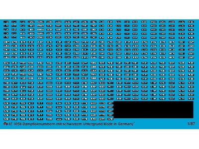 German Steamer Numbers On Black Plate - zdjęcie 1