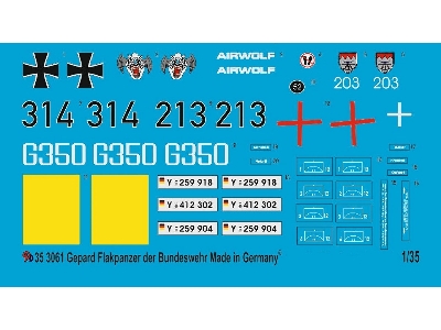 Markings For The Bundeswehr Anti Aircraft Tank Gepard - zdjęcie 1