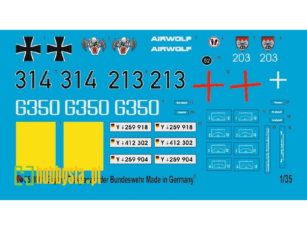 Markings For The Bundeswehr Anti Aircraft Tank Gepard - zdjęcie 1