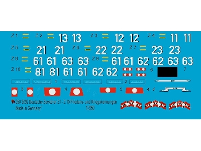 German Destroyers Z1-z10 Pre War And War Time Markings - zdjęcie 1
