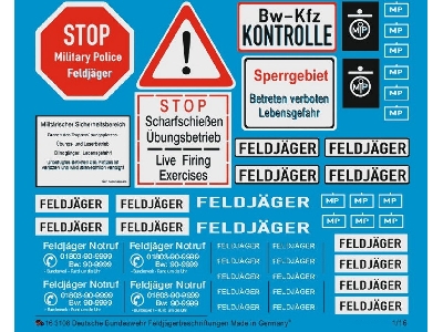 Markings For German Bundeswehr Field Police - zdjęcie 1