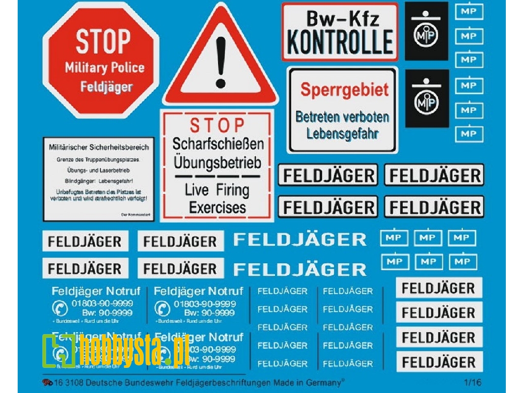 Markings For German Bundeswehr Field Police - zdjęcie 1