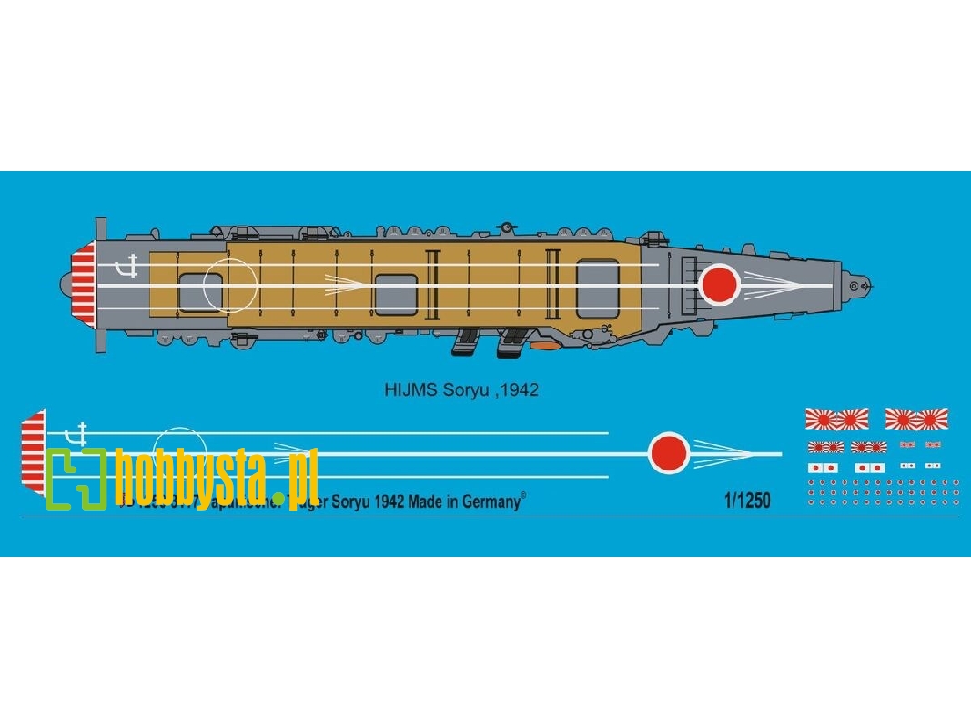 Japanese Carrier Soryu 1942 Deck Markings - zdjęcie 1