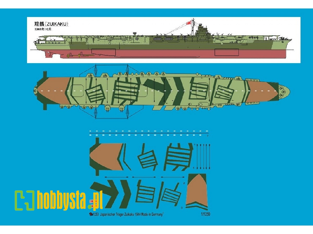 Japanese Carrier Zuikaku 1944 Deck Markings - zdjęcie 1