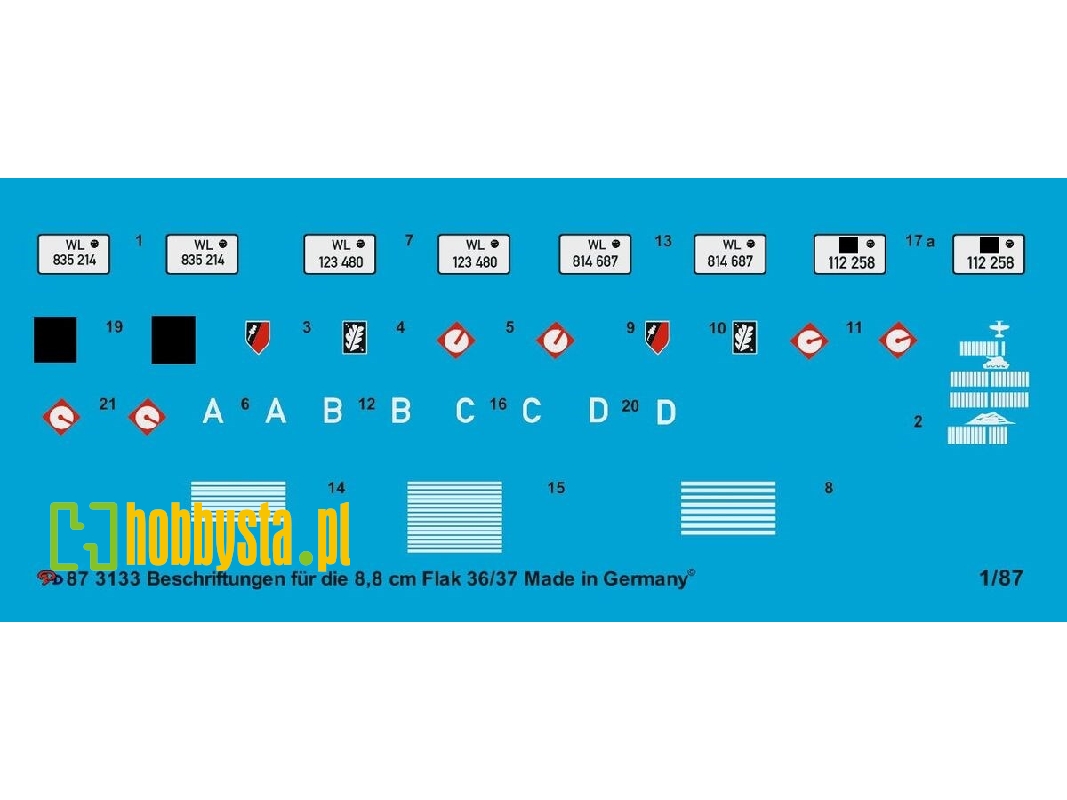 Markings For The German 8,8 Cm Flak Gun 36 - zdjęcie 1