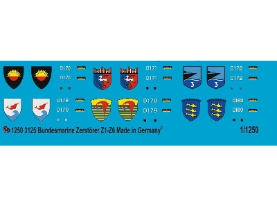 German Destroyers Early After Ii World War Modern German Navy Z1-z6 - zdjęcie 1