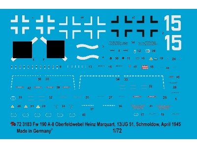 Fw 190 A-8 Oberfeldwebel Heinz Marquart, 13/Jg 51, Schmoldow 1945 - zdjęcie 1