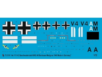 He 111 H-2 Headquarter Group Iii/Kg 40 Bordeaux-merignac 1940-1942 - zdjęcie 1