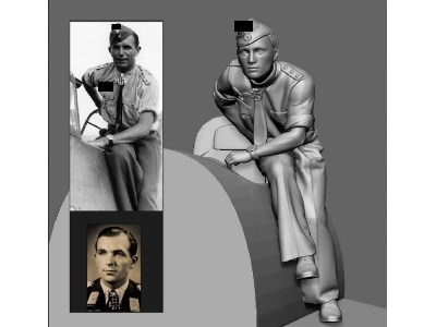 Battle Of Britain German Wwii Ace Herbert Ihlefeld (3d-printed) - zdjęcie 1