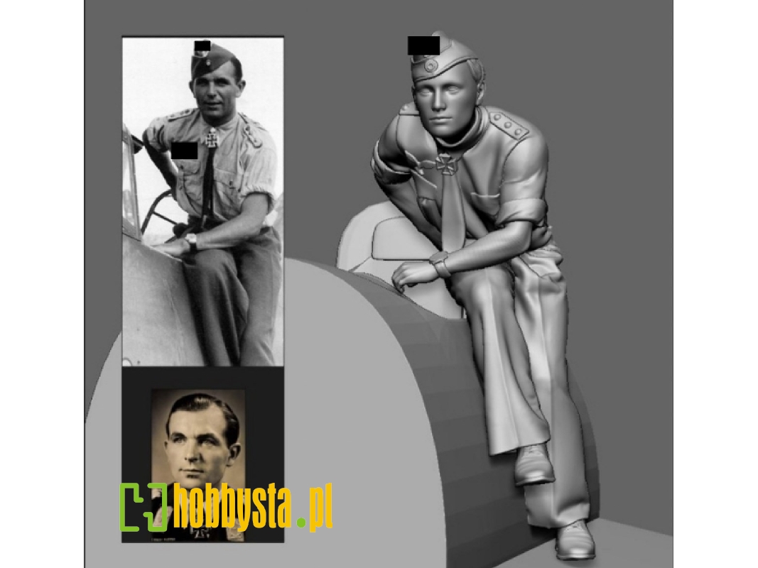 Battle Of Britain German Wwii Ace Herbert Ihlefeld (3d-printed) - zdjęcie 1