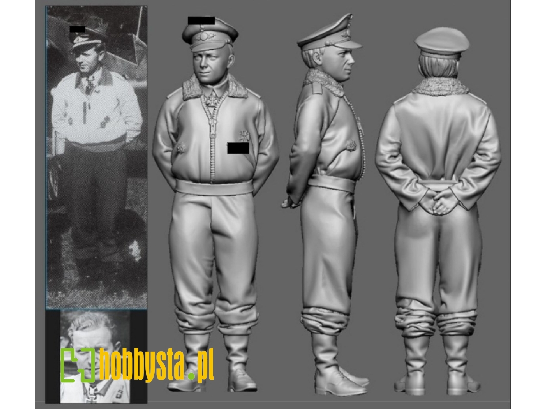 Battle Of Britain German Wwii Ace Walter Oesau (3d-printed) - zdjęcie 1