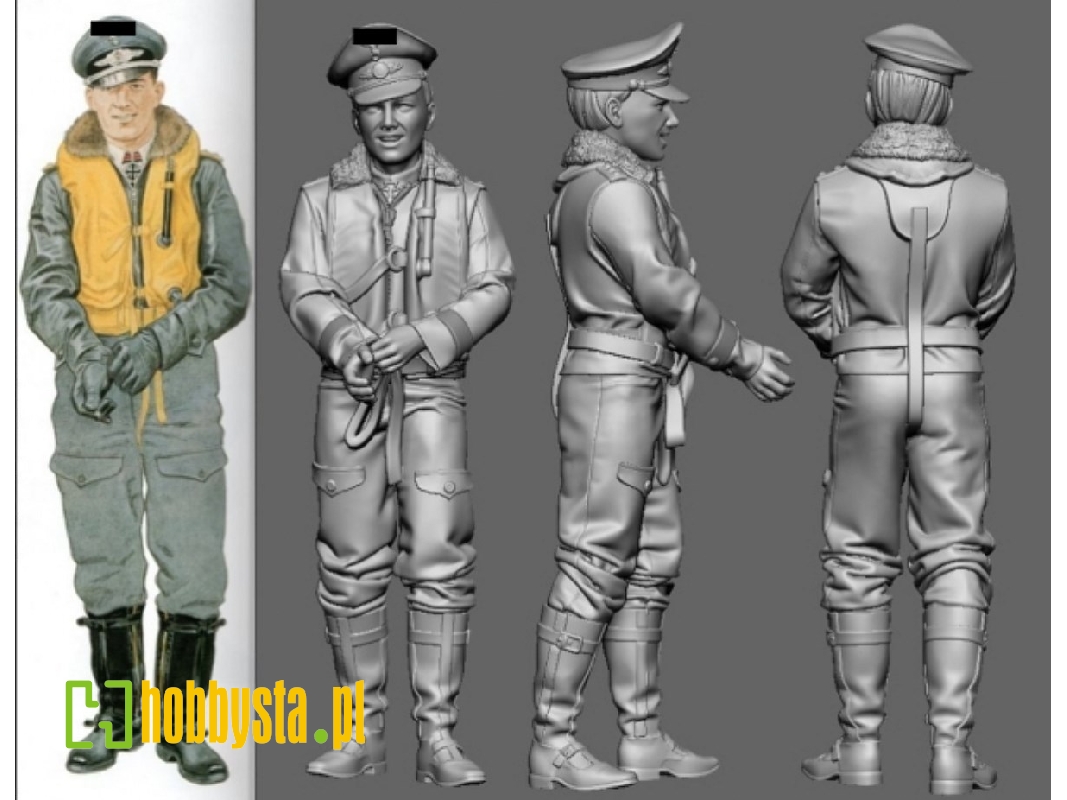 Battle Of Britain German Wwii Ace Hermann-friedrich Joppien (3d-printed) - zdjęcie 1
