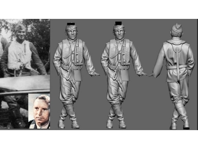 Battle Of Britain German Wwii Ace Horst Tietzen (3d-printed) - zdjęcie 1