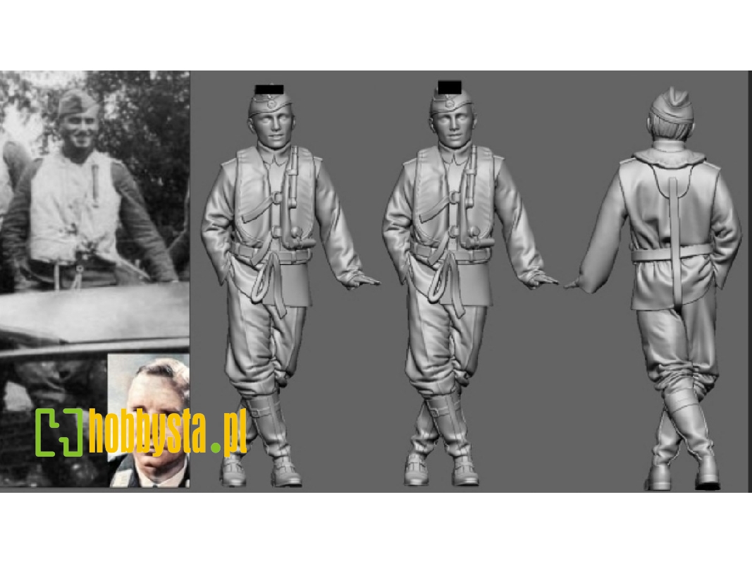 Battle Of Britain German Wwii Ace Horst Tietzen (3d-printed) - zdjęcie 1