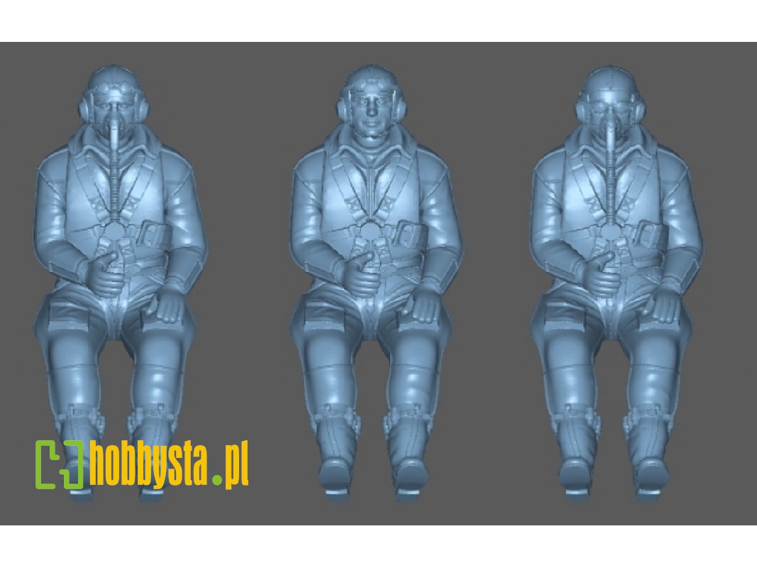 German Wwii Pilots Siting In Planes (3 Figures / 3d-printed) - zdjęcie 1