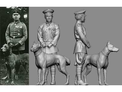 German Wwi Aces - Max Immelmann With Dog (3d-printed) - zdjęcie 1