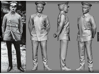 German Wwi Aces - Max Ritter Von Mulzer (3d-printed) - zdjęcie 1