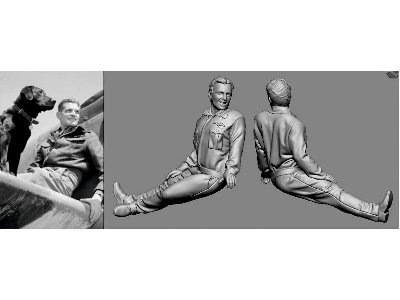 British Raf Wwii Aces - Jonny Johnson & Sally (3d-printed) - zdjęcie 1