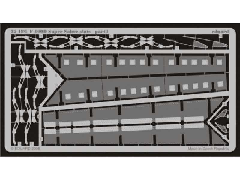 F-100D slats 1/32 - Trumpeter - blaszki - zdjęcie 1 F-100D slats 1/32 - Trumpeter - blaszki - zdjęcie 1