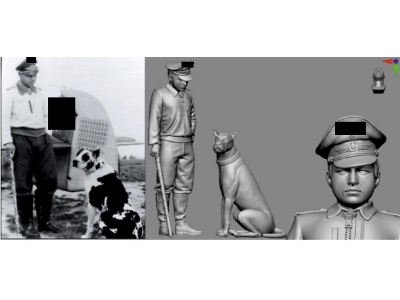 German Luftwaffe Wwii Ace In France Hans Hahn With Dog Wumm - zdjęcie 1