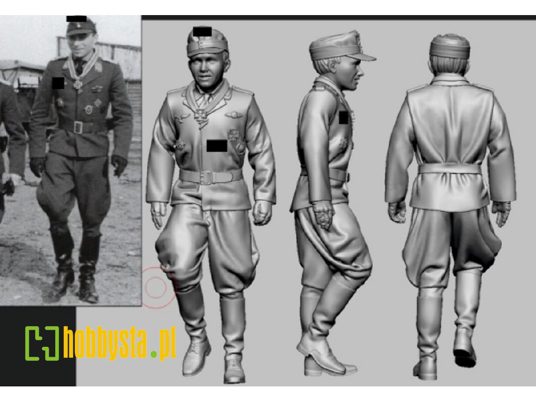 German Luftwaffe Wwii Ace Jg 5 (Eismeer) - Franz Dörr (3d Printed) - zdjęcie 1