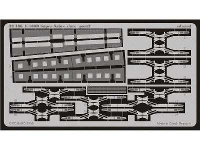  F-100D slats 1/32 - Trumpeter - blaszki - zdjęcie 3