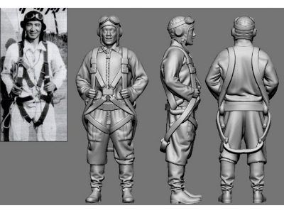 Japanese Wwii Army Ace Yukiyoshi Wakamatsu - zdjęcie 1
