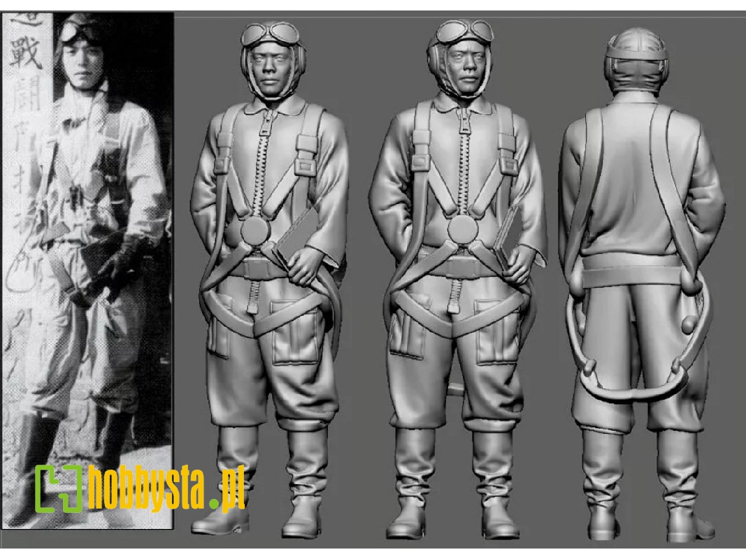 Japanese Army Wwii Ace Hjdeo Miyabe (3d-printed) - zdjęcie 1