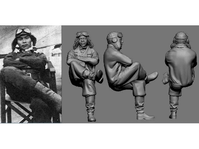 Japanese Navy Wwii Ace Kaneyoshi Muto (3d-printed) - zdjęcie 1