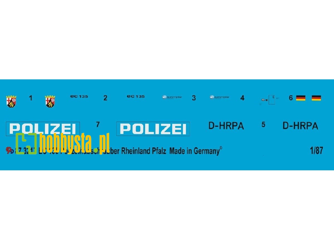 Ec 135 German Police Helicopter Rheinland Palatinate - zdjęcie 1
