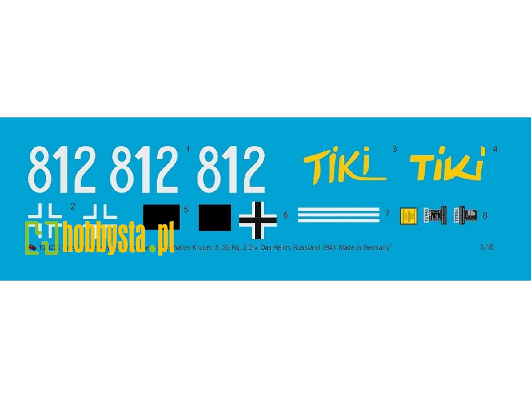 Tiger I Early Ausf. Div. Das Reich, 8. Ss Pz. Reg. 2 Russia 1943 Obergruppenführer Walter Kruger - zdjęcie 1