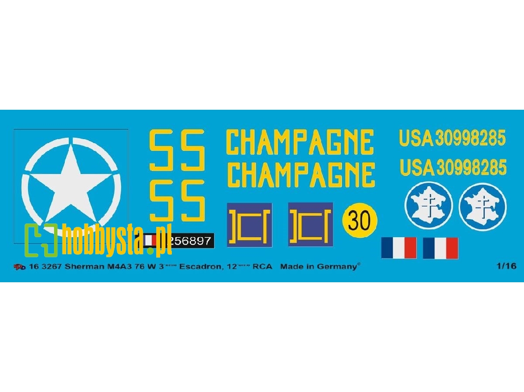 Sherman M4a3 76 W 3rd Escadron 12 Rca - zdjęcie 1