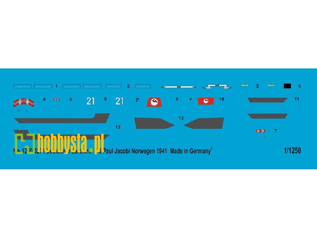 German Destroyer Z5 Paul Jacobi With Norway 1941 Camouflage - zdjęcie 1