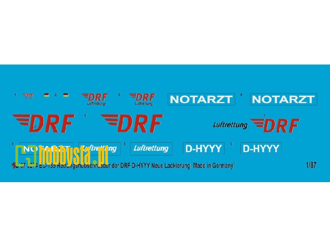 Ec 135 Rescue Helicopter Of The Drf D-hyyy New Drf Markings - zdjęcie 1