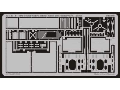  F-100D wheel wells and undercarriage 1/32 - Trumpeter - blaszki - zdjęcie 1