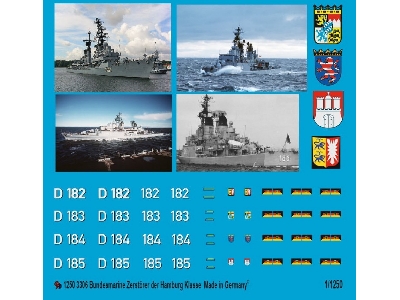 German Modern Navy Destroyer Of The Hamburg Class - zdjęcie 1