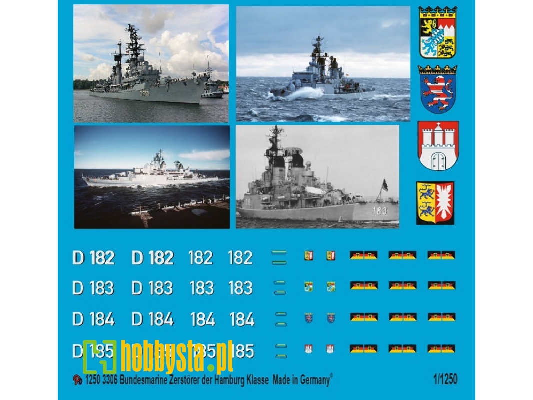 German Modern Navy Destroyer Of The Hamburg Class - zdjęcie 1