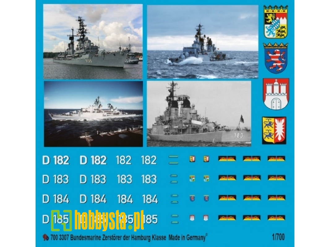 German Modern Navy Destroyer Of The Hamburg Class - zdjęcie 1