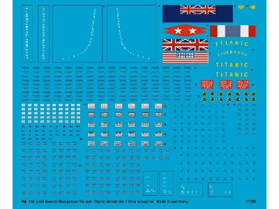 Markings For The Titanic Model Of The Comp. Graupner - zdjęcie 1