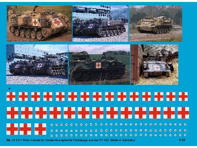 Red Crosses For English Ambulance Tanks Type Fv 432 - zdjęcie 1
