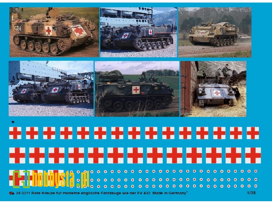 Red Crosses For English Ambulance Tanks Type Fv 432 - zdjęcie 1