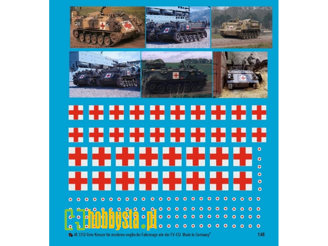 Red Crosses For English Ambulance Tanks Type Fv 432 - zdjęcie 1